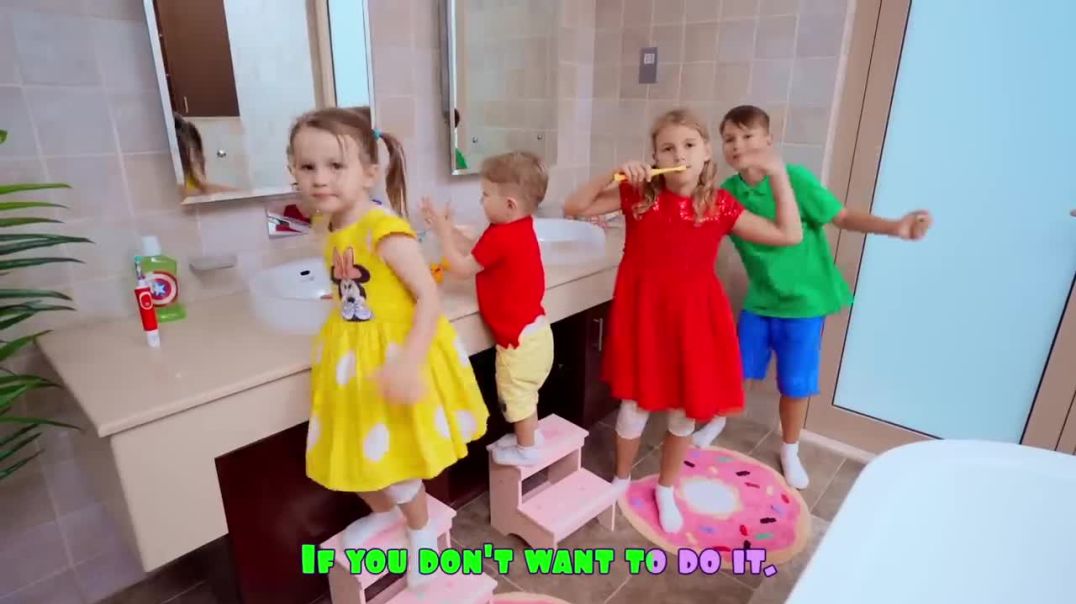 Five Kids Learning to Brush your Teeth Collection Childrens Songs and Videos